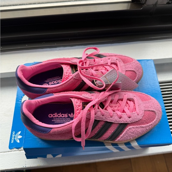 NEW with box Adidas Wmns Gazelle 'Bliss Pink Purple' size 6W - Picture 8 of 9